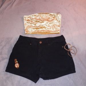 gold croptop